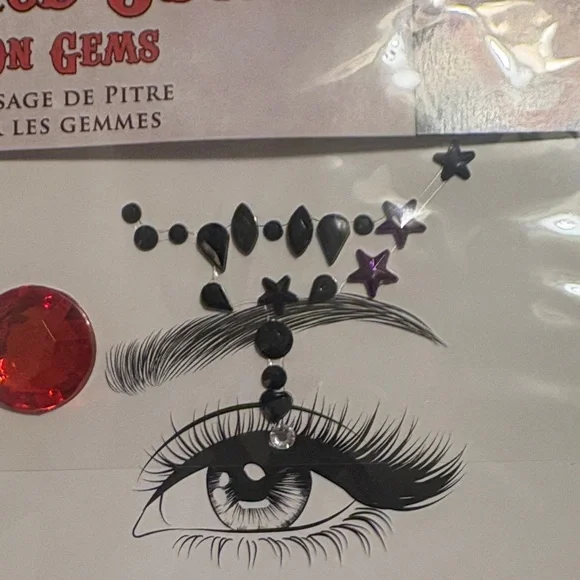 Adult Halloween Costume - Women's Clown Poncho - stick on face jewels included. - Picture 7 of 10